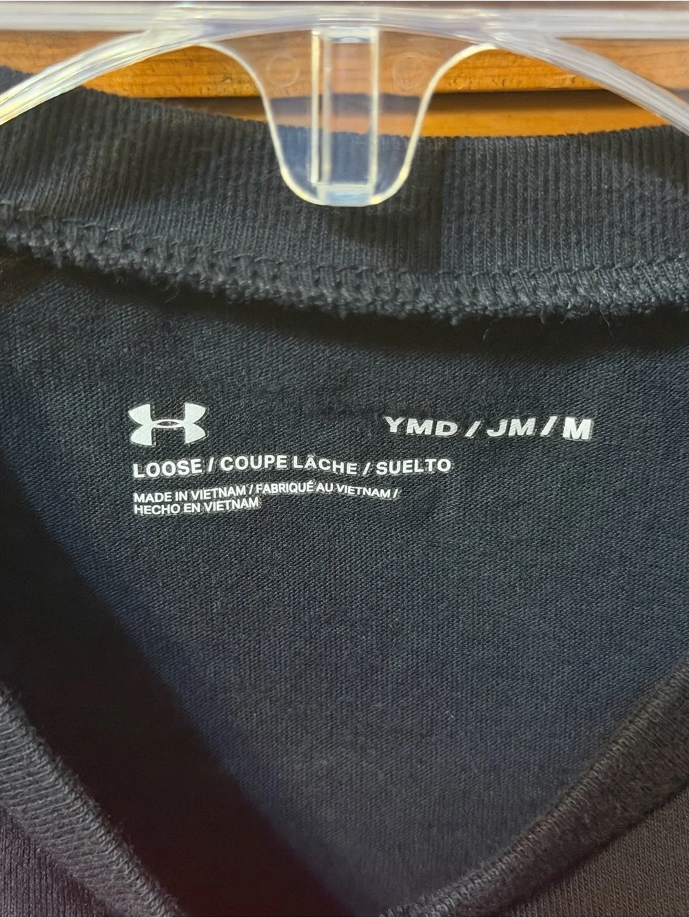 Under Armour Boys Black T-Shirt with Red Logo